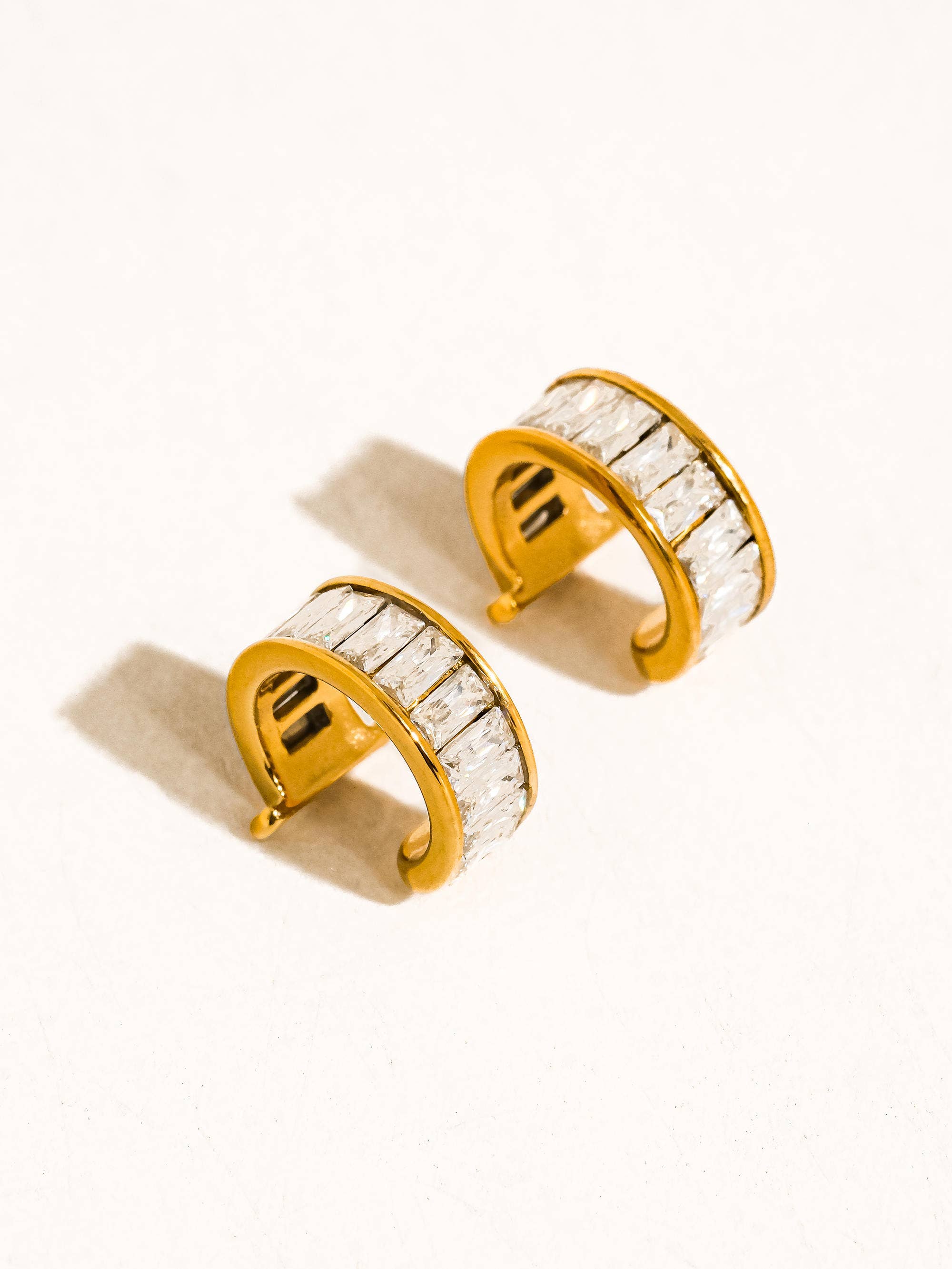 Olianne Baguette Ear Cuff – 18K Gold Plated with CZ